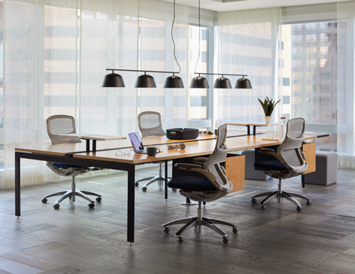 Antenna Big Table wide end leg suspended wood file pedestal storage cantilever shelf Birch plywood Generation by Knoll task work chair light frame k. lounge stool Muuto Ambit Rail lamp lighting Restore Basket tray accessories shared spaces collaboration t