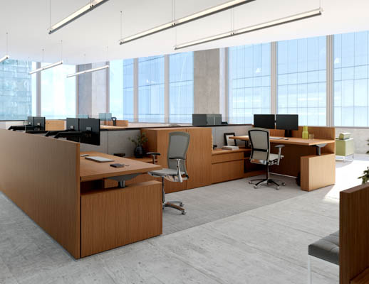 Reff Reff Profiles Workstations Open Plan Panels Height-Adjustable Life Sapper Veneer