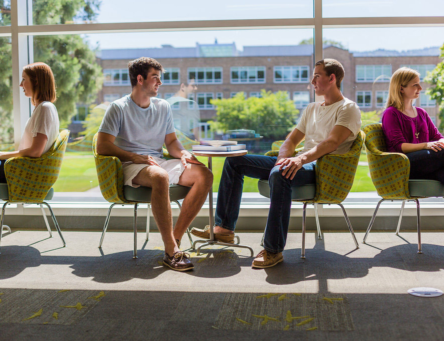 University of Portland Clark Library Saarinen Executive Armless Chair Activity Spaces
