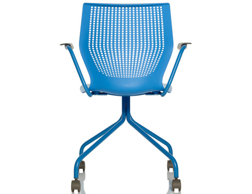 multigeneration by knoll hybrid chair formway design side chair bright blue