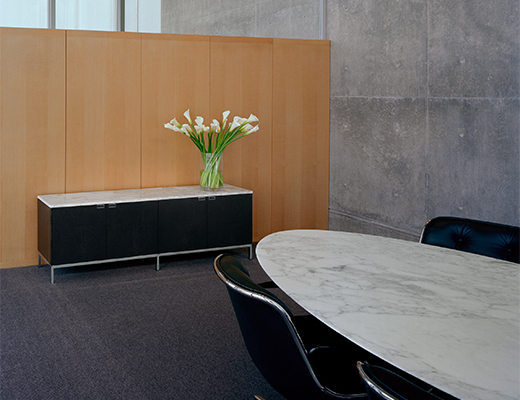 Florence Knoll Credenza and Table at MoMA Fort Worth
