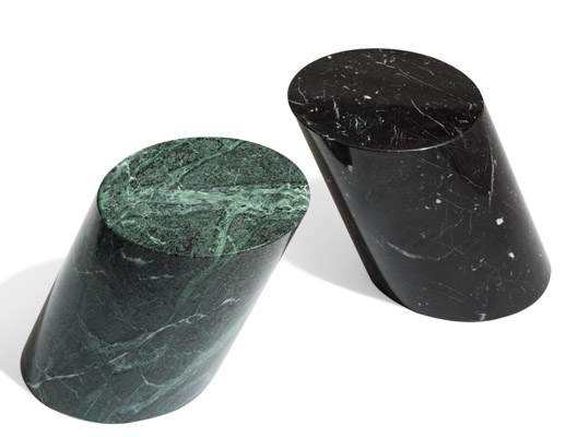 Verde Alpi and Nero Marquina Marble side table