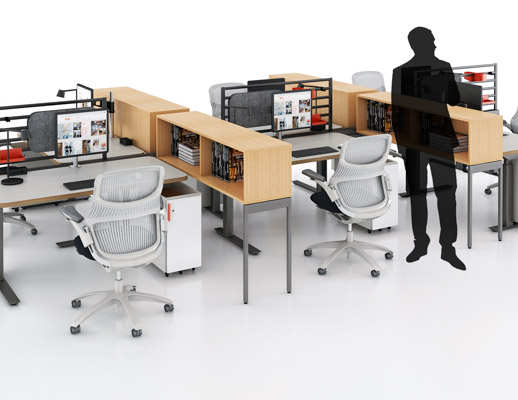 antenna workspaces power beam height-adjustable table