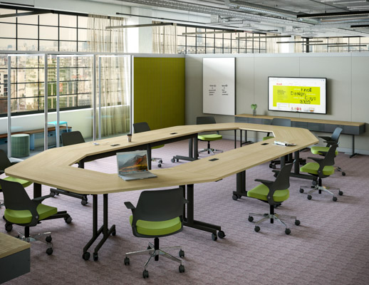 Pixel by Marc Krusin Pixel credenza Rockwell Unscripted Creative Wall Ollo chairs great room training assembly shared spaces thriving