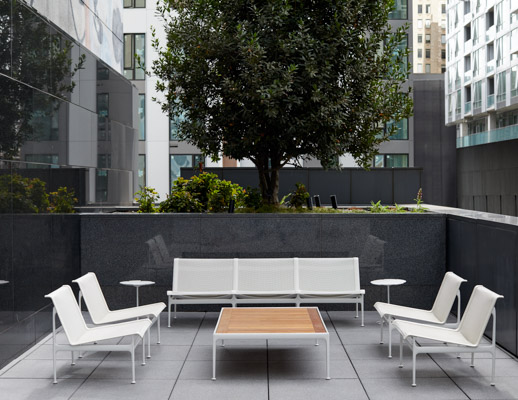 Richard Schultz 1966 Collection 1966 Lounge Chair 1966 Three Seat Lounge 1966 Coffee Table Petal End Table outdoor community shared spaces