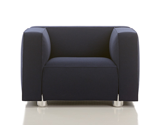 Barber Osgerby Armchair Lounge Collection Edward Barber & Jay Osgerby chrome feet