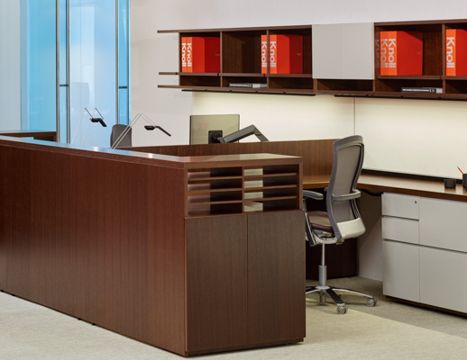 NeoCon 2015 showroom Reff Profiles Smokador KnollExtra Highwire undercabinet LED light Life Chair Sapper XYZ ergonomic Sparrow LED lighting